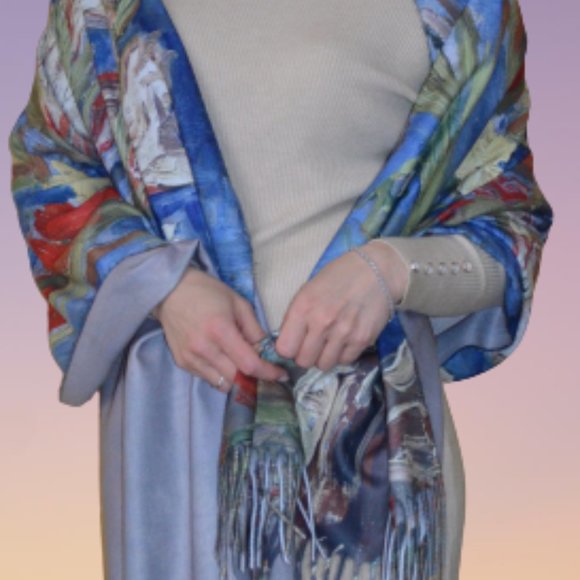 Woman extra long scarf - Picture 4 of 6